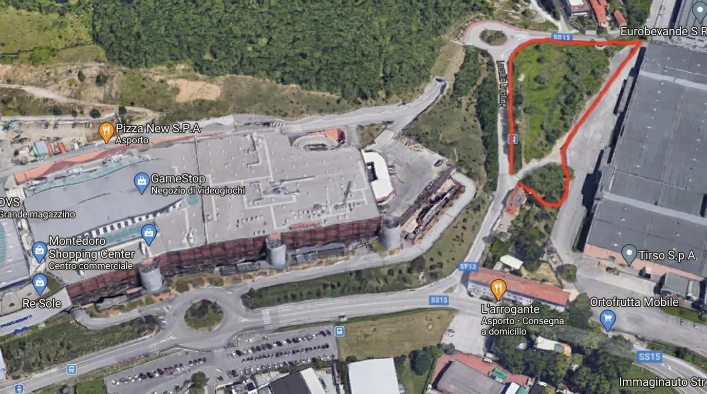 Noghere Commercial Development Land — Aerial Cadastral Site Boundary Perimeter
