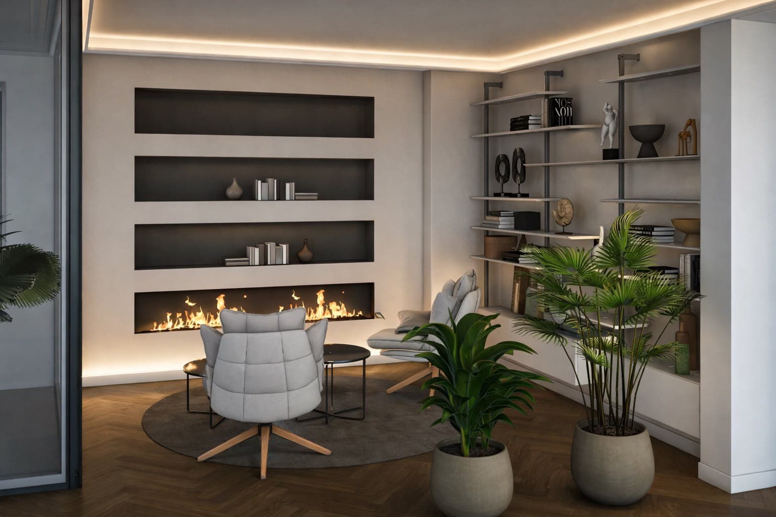 Fireplace Lounge & Library
