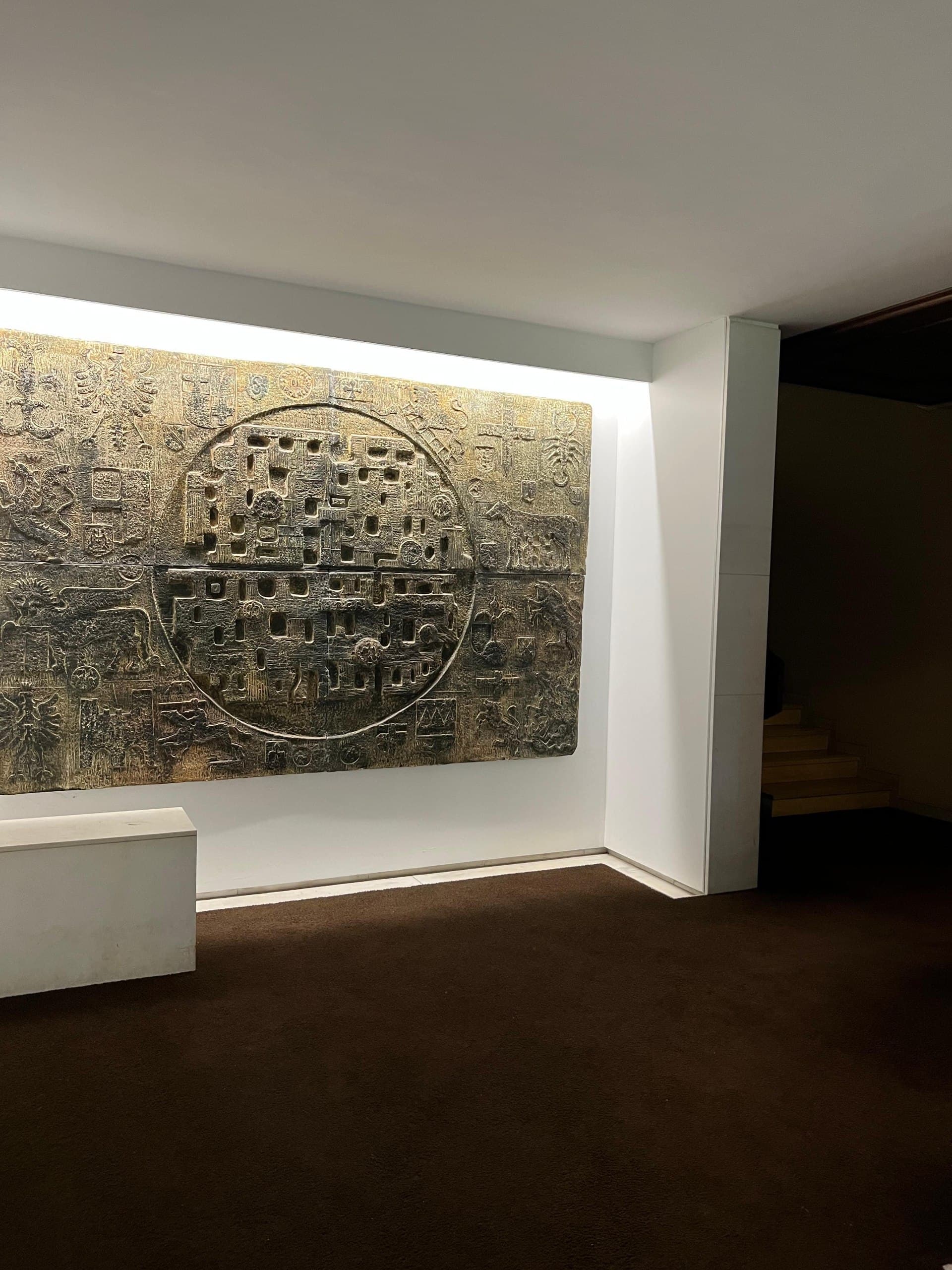 Grand Entrance Foyer with Carved Bas-Relief Panel